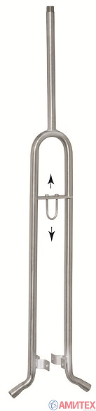 Труба 1/2" изогнутая на 180 ° под 2 поилки