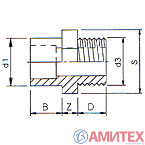Ниппель переходной  d 63  -2 "(М)