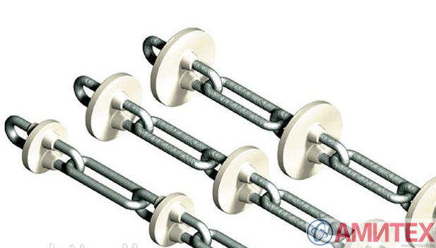 Цепь-шайба, расстояние 91,5 мм, диск 38 мм для системы 50 мм