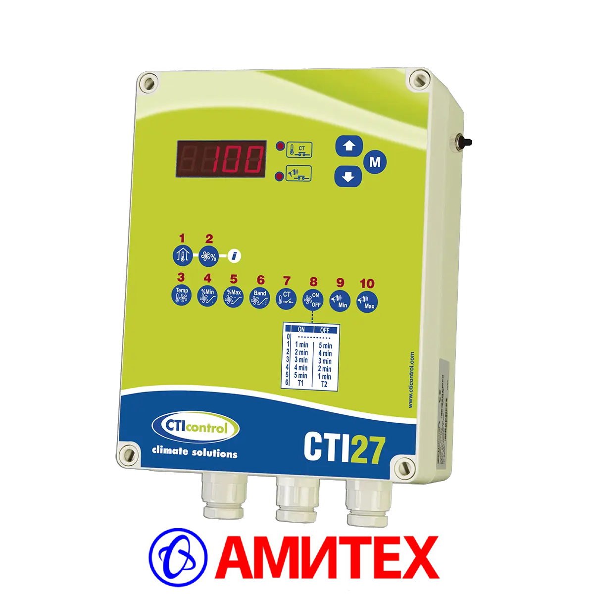 Климат-компьютер CTI 27 (6A / 15A / 25A) с симисторным выходом