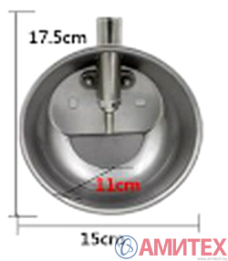 Поилка чашечная круглая для доращивания 304x15x17.5