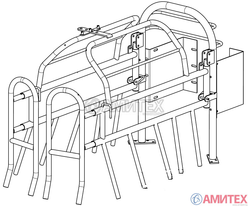 Станок горячецинкованный для свиноматки прямой